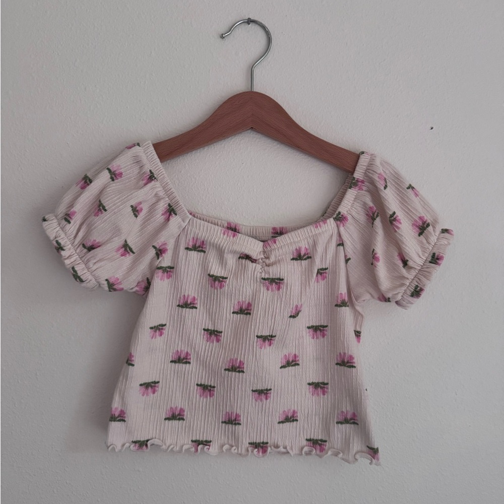 Girls Floral Top, size Small, size 6-7